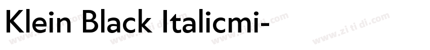 Klein Black Italicmi字体转换